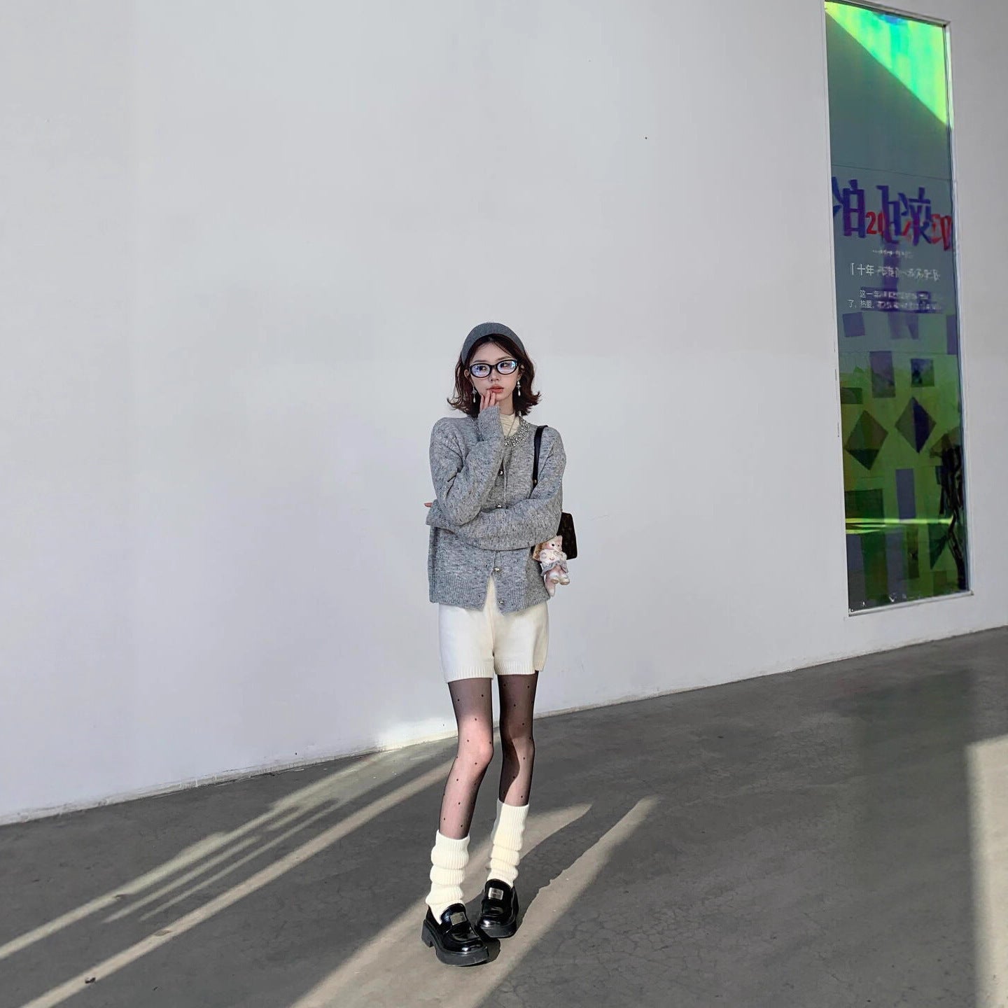 Advanced Design Gray Classic Style Knitwear Top Women's Sweater