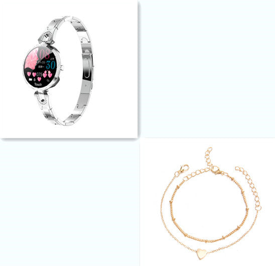 ファッションレディーススマートウォッチ防水ウェアラブルデバイス心拍数モニタースポーツスマートウォッチ女性用レディース