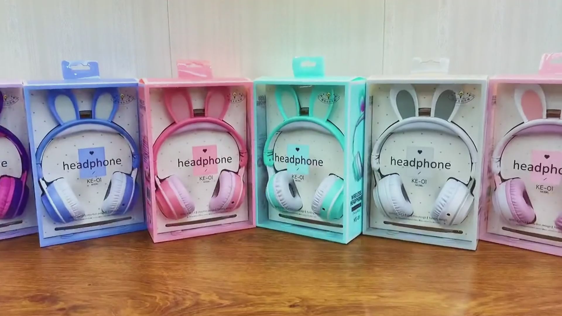 Fone de Ouvido Orelha de Coelho LED Luminoso Sem Fio Kawaii | うさ耳ヘッドホン